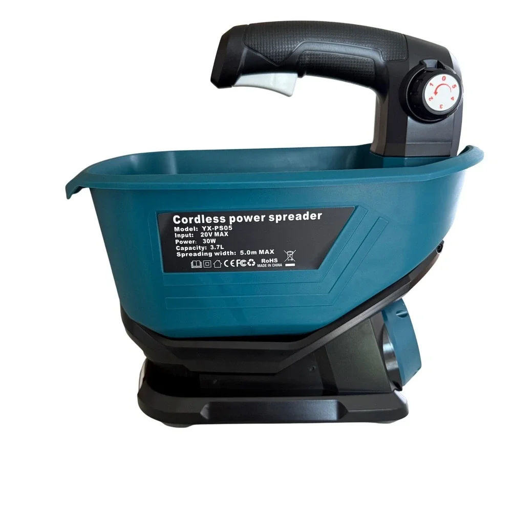 Cordless Power Spreader Seed Fertilizer Salt Adjustable Flow 3.7L for Makita 18V